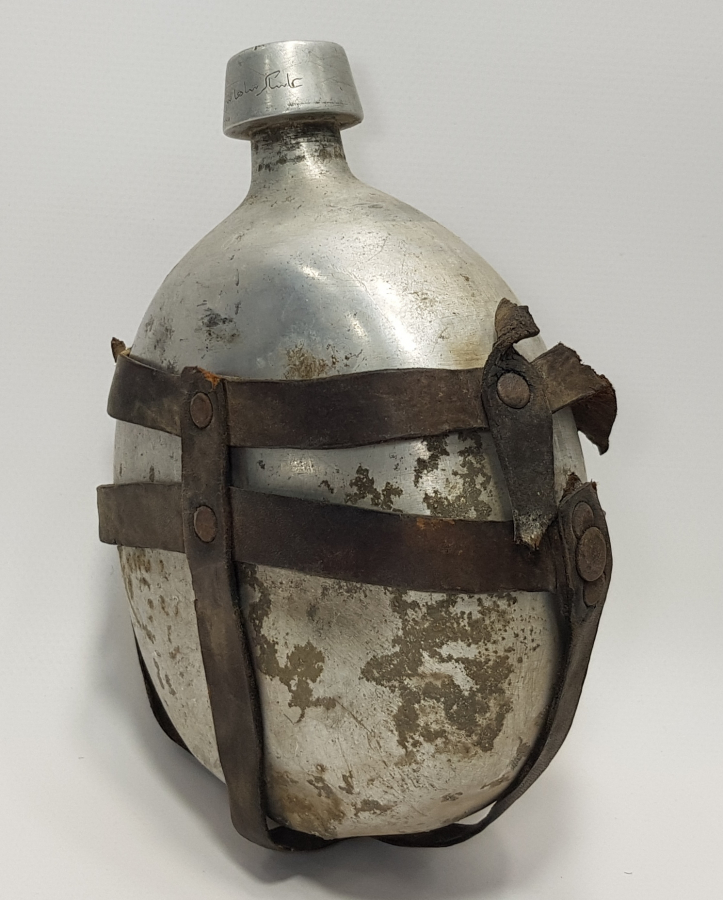 1. DÜNYA SAVAŞI DÖNEMİ ASAKİR-İ ŞAHANE YAZILI OSMANLI ASKERİ MATARASI