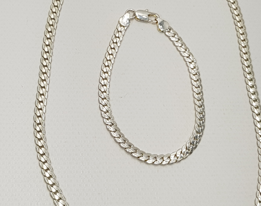 GÜMÜŞ KOLYE & BİLEKLİK TAKIMI