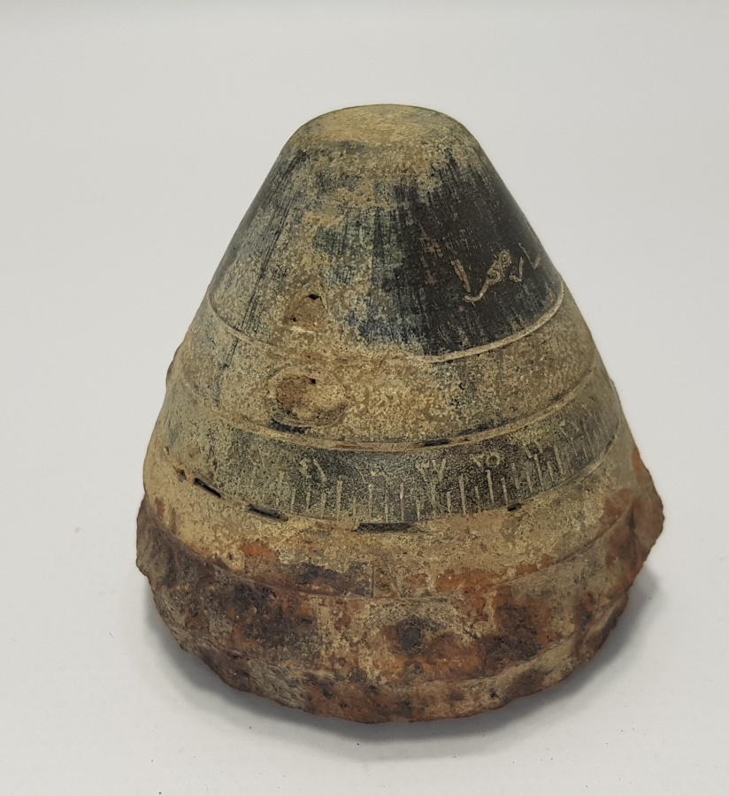 1. DÜNYA SAVAŞI OSMANLICA YAZILI TOP MERMİSİ BAŞLIĞI