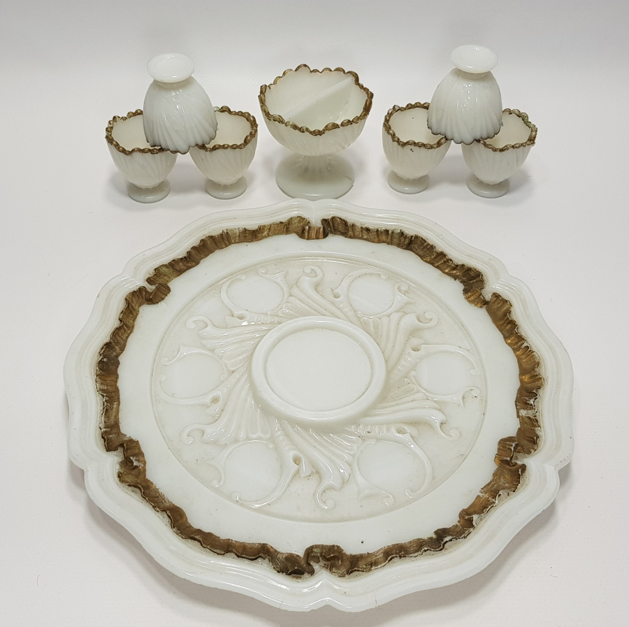 OSMANLI DÖNEMİ TAŞ OPALİN HAVYARLIK SETİ