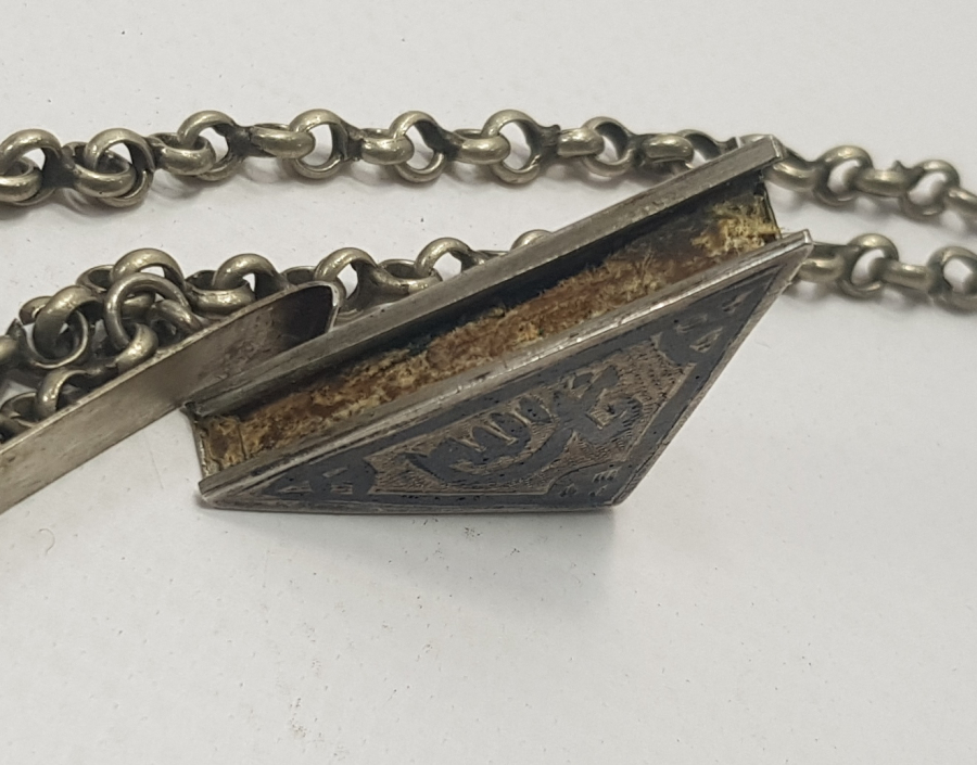 ÜZERİ OSMANLICA MAŞALLAH YAZILI GÜMÜŞ HAMAYIL