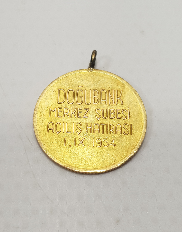 DOĞUBANK MERKEZ ŞUBESİ AÇILIŞ HATIRASI ALTIN MADALYON