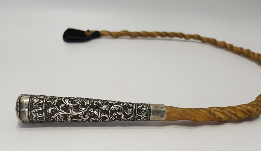 OSMANLI DÖNEMİ GÜMÜŞ SAPLI RUM İŞİ KAMÇI