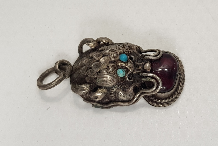 OSMANLI DÖNEMİ ERMENİ İŞİ GÜMÜŞ KOLYE UCU