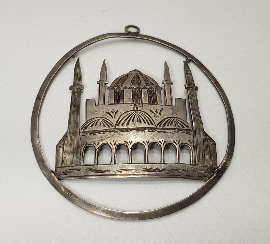 SELİMİYE CAMİİ GÖRSELLİ TESTERE İŞÇİLİKLİ GÜMÜŞ KOLYE UCU
