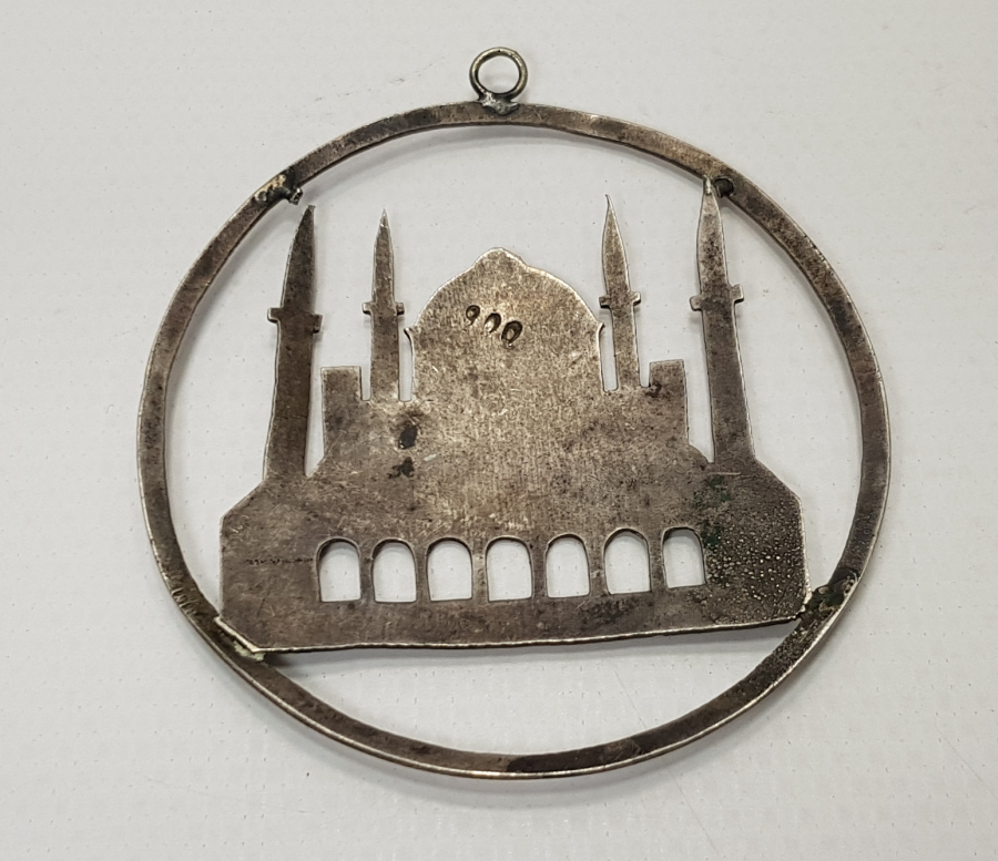 SELİMİYE CAMİİ GÖRSELLİ TESTERE İŞÇİLİKLİ GÜMÜŞ KOLYE UCU