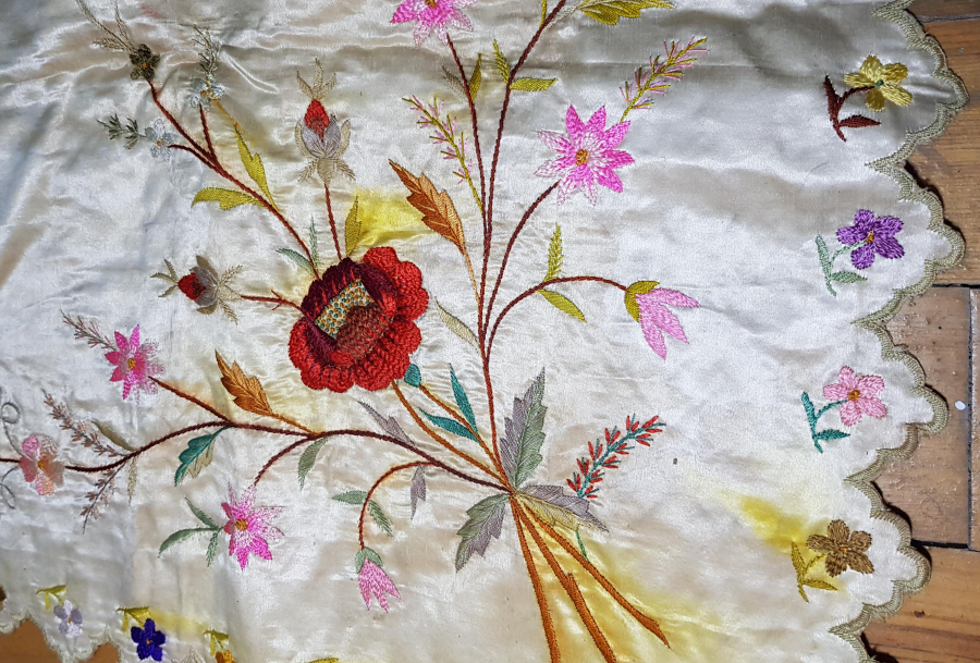 OSMANLI DÖNEMİ ATLAS İPEK BOHÇA