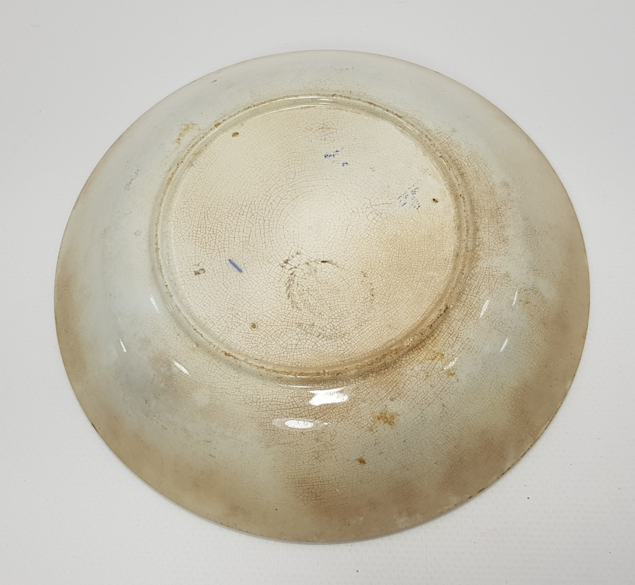 OSMANLI PAZARI İÇİN YAPILMIŞ EL BOYAMA PORSELEN TABAK