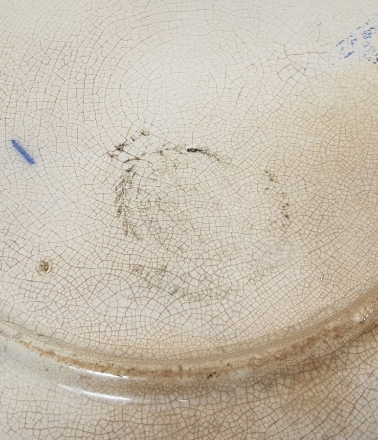 OSMANLI PAZARI İÇİN YAPILMIŞ EL BOYAMA PORSELEN TABAK