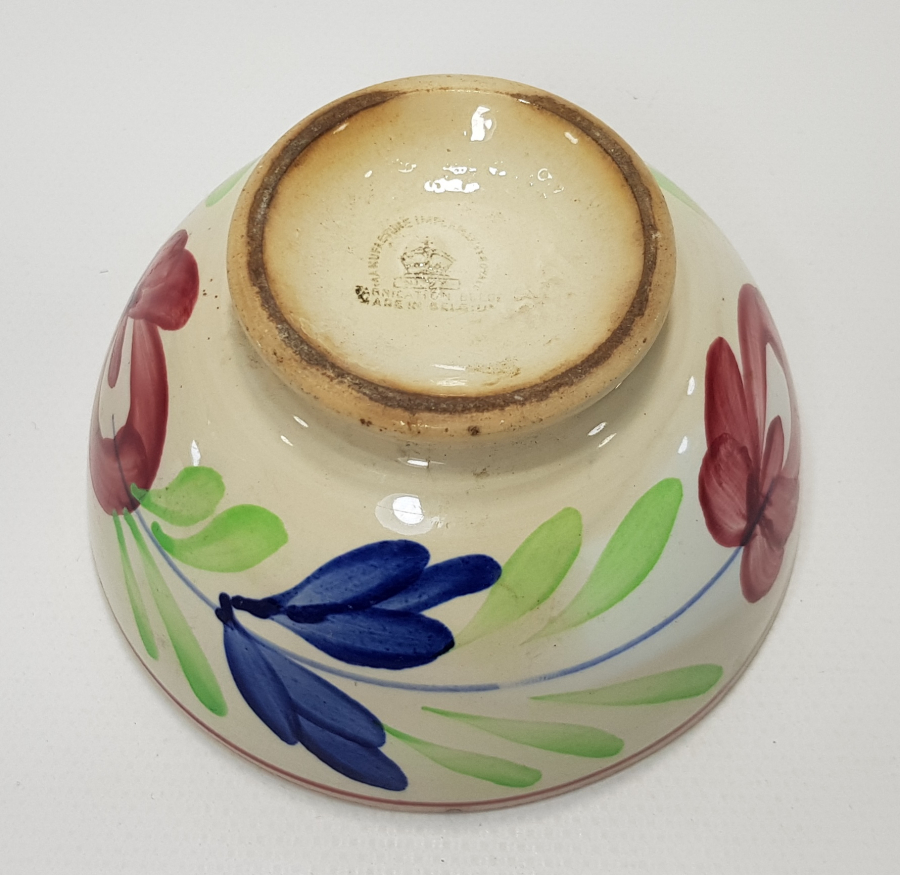 OSMANLI PAZARINA YAPILMIŞ EL BOYAMA PORSELEN ÇORBA KASESİ