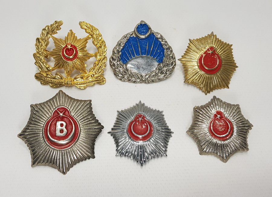 6 ADET BEKÇİ KOKART VE ROZET LOTU 