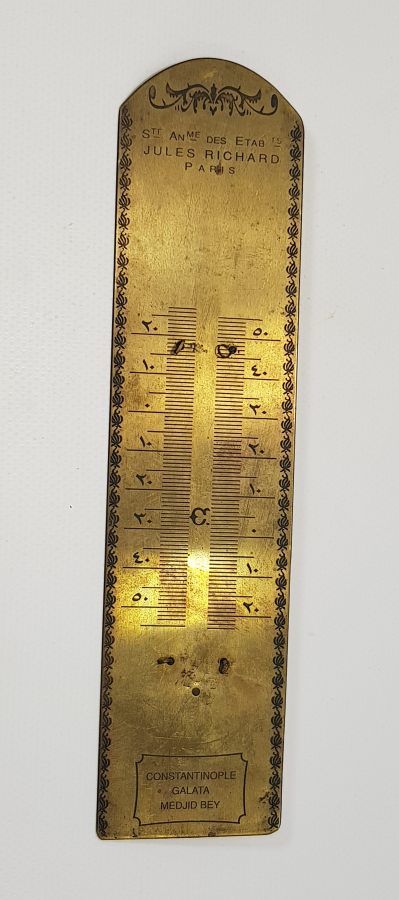 CONSTANTINOPLE GALATA NEDJIP BEY METAL TERMOMETRE