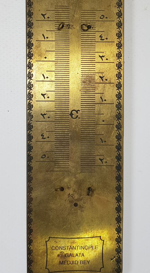 CONSTANTINOPLE GALATA NEDJIP BEY METAL TERMOMETRE