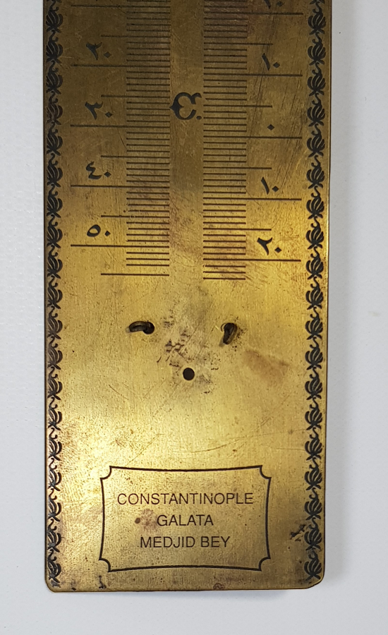 CONSTANTINOPLE GALATA NEDJIP BEY METAL TERMOMETRE