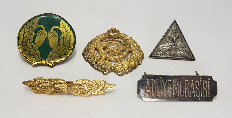 İTFAİYECİ, ORMANCI VE ADLİYE MUBAŞİRİ 5 ADET ROZET LOTU