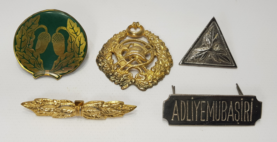 İTFAİYECİ, ORMANCI VE ADLİYE MUBAŞİRİ 5 ADET ROZET LOTU