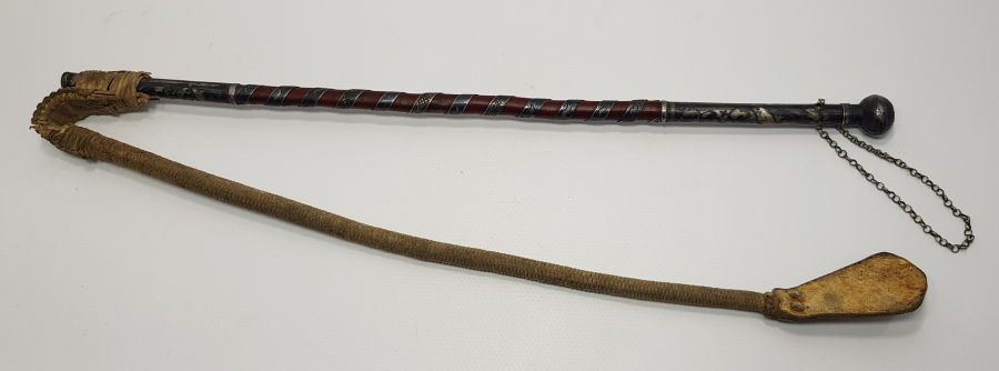 OSMANLI DÖNEMİ SAVATLI GÜMÜŞ AĞA KAMÇISI - GÜMÜŞ KIRBAÇ