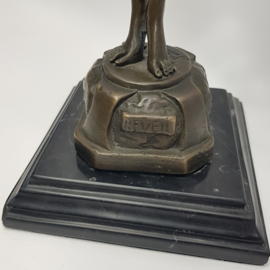 SANATÇI İMZALI ART NOUVEAU FRANSIZ BRONZ HEYKEL