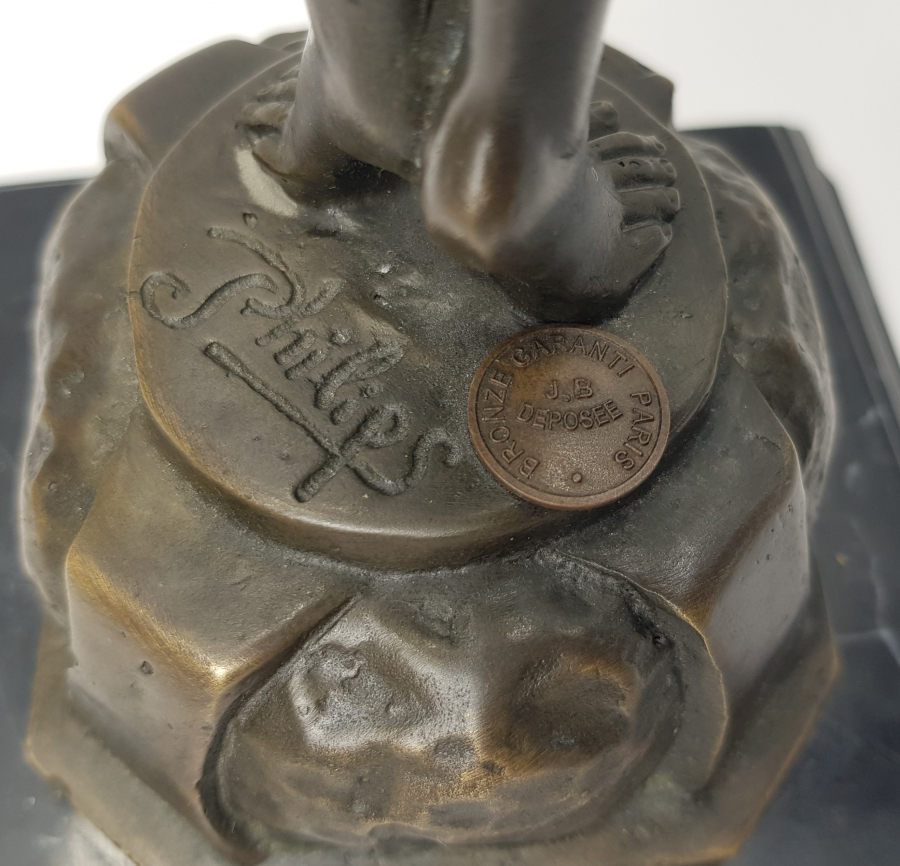 SANATÇI İMZALI ART NOUVEAU FRANSIZ BRONZ HEYKEL