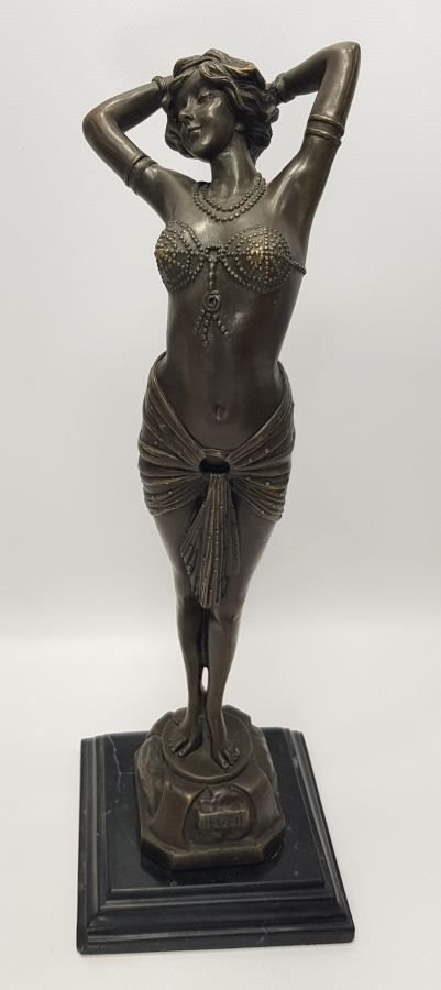 SANATÇI İMZALI ART NOUVEAU FRANSIZ BRONZ HEYKEL