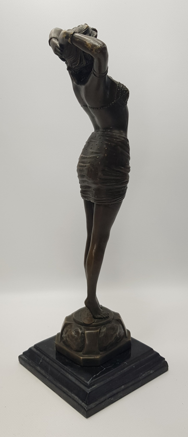 SANATÇI İMZALI ART NOUVEAU FRANSIZ BRONZ HEYKEL