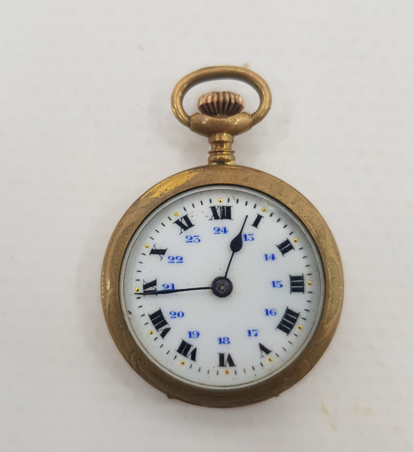 1900 BAŞLARI PORSELEN KADRANLI KURMALI CEP SAATİ