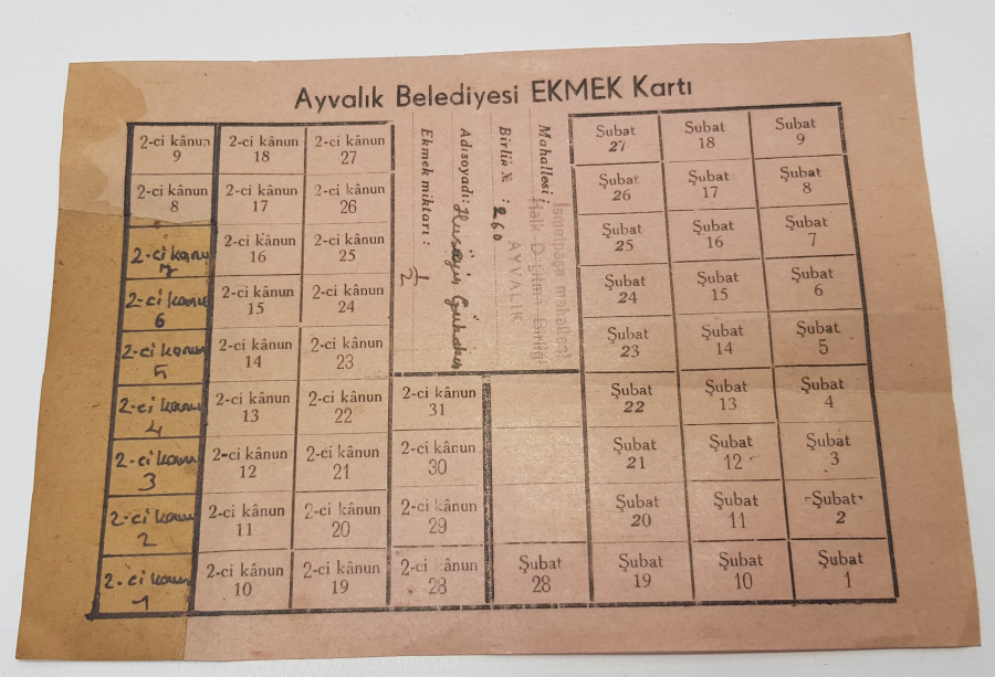 AYVALIK BELEDİYESİ EKMEK KARTI - NADİR