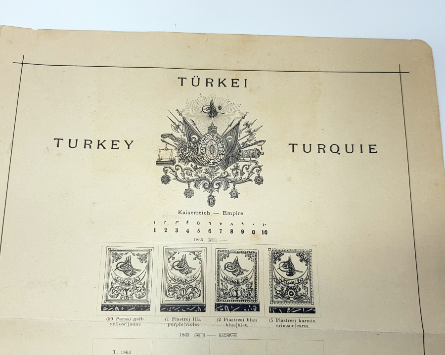 Posta Tarihi 1863 1865 Tarihli Osmanli Devleti Nin Ilk Pullari Kartelasi Bayrak Muzayede