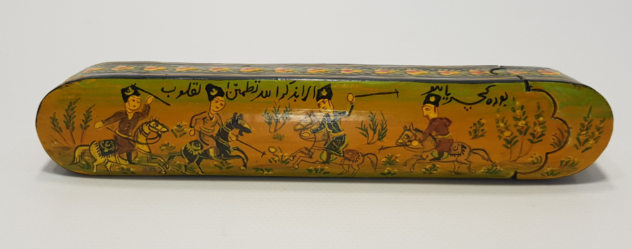 OSMANLICA "BU DA GEÇER YA HU" VE AYET YAZILI EL BOYAMA KALEMDAN