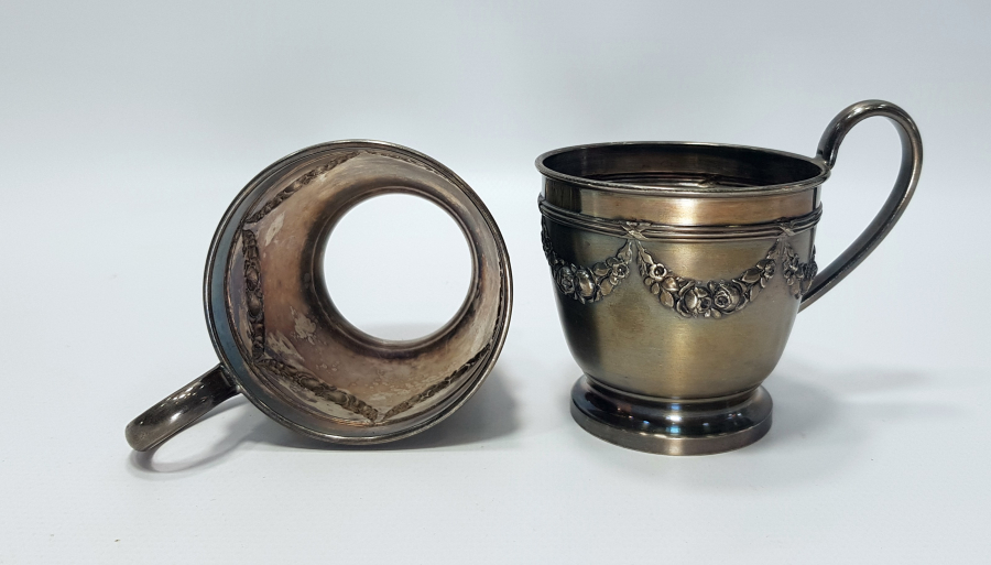 GÜMÜŞ KAPLAMA ÇİFT FİNCAN ZARFI