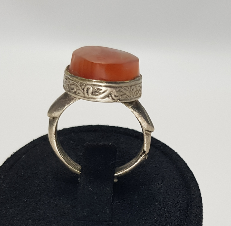 OSMANLI DÖNEMİ AKİK TAŞLI GÜMÜŞ YÜZÜK