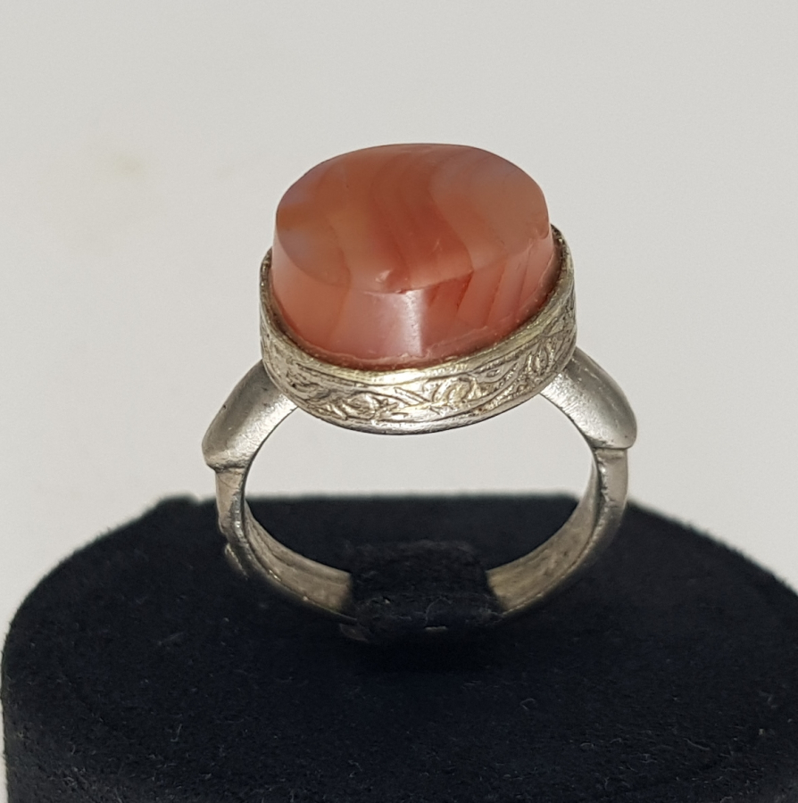 OSMANLI DÖNEMİ AKİK TAŞLI GÜMÜŞ YÜZÜK