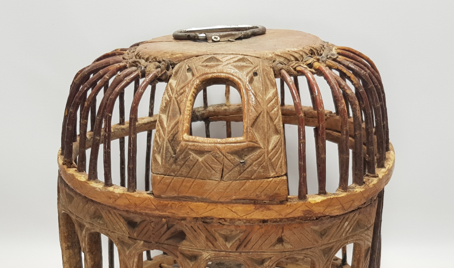 OSMANLI DÖNEMİ İŞLEMELİ AHŞAP KEKLİK KAFESİ