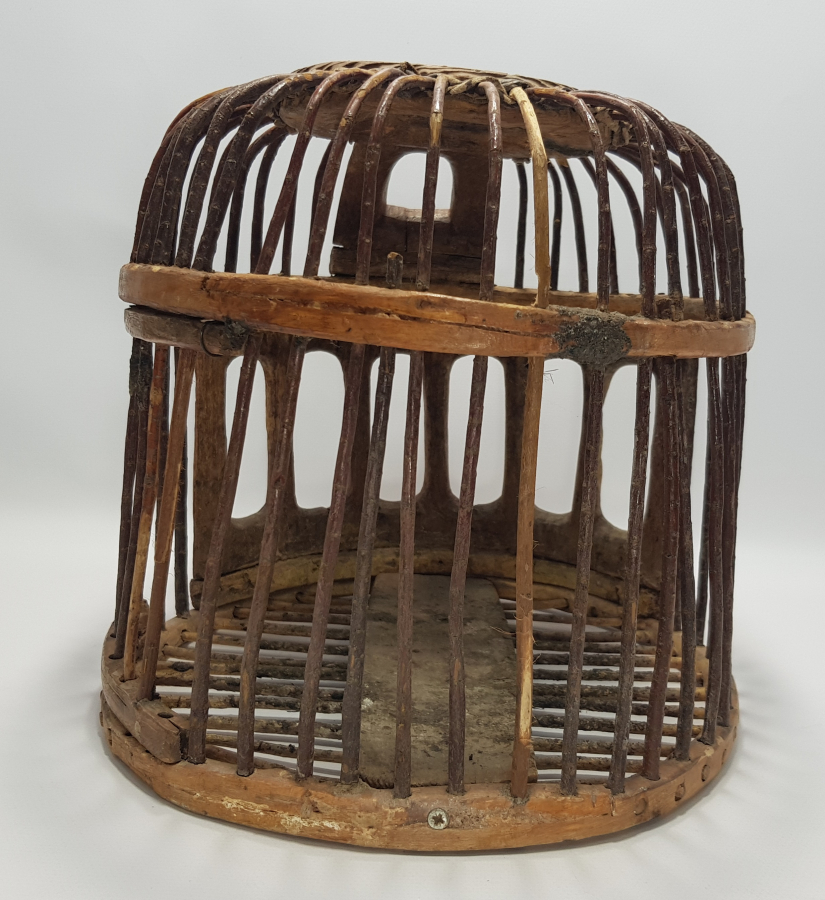 OSMANLI DÖNEMİ İŞLEMELİ AHŞAP KEKLİK KAFESİ