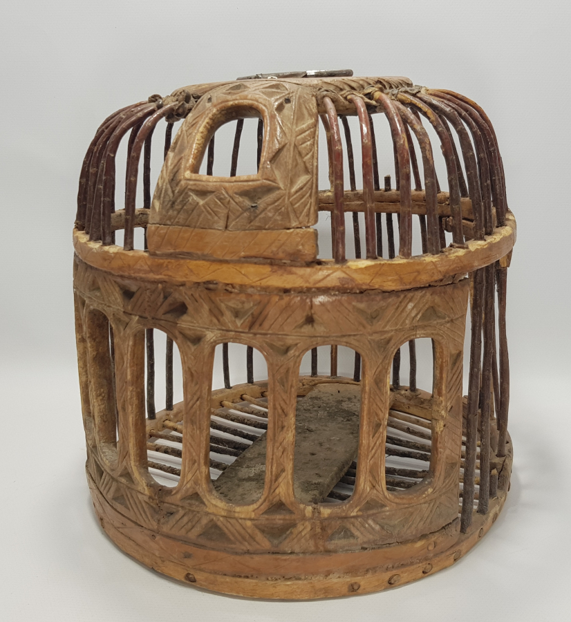 OSMANLI DÖNEMİ İŞLEMELİ AHŞAP KEKLİK KAFESİ