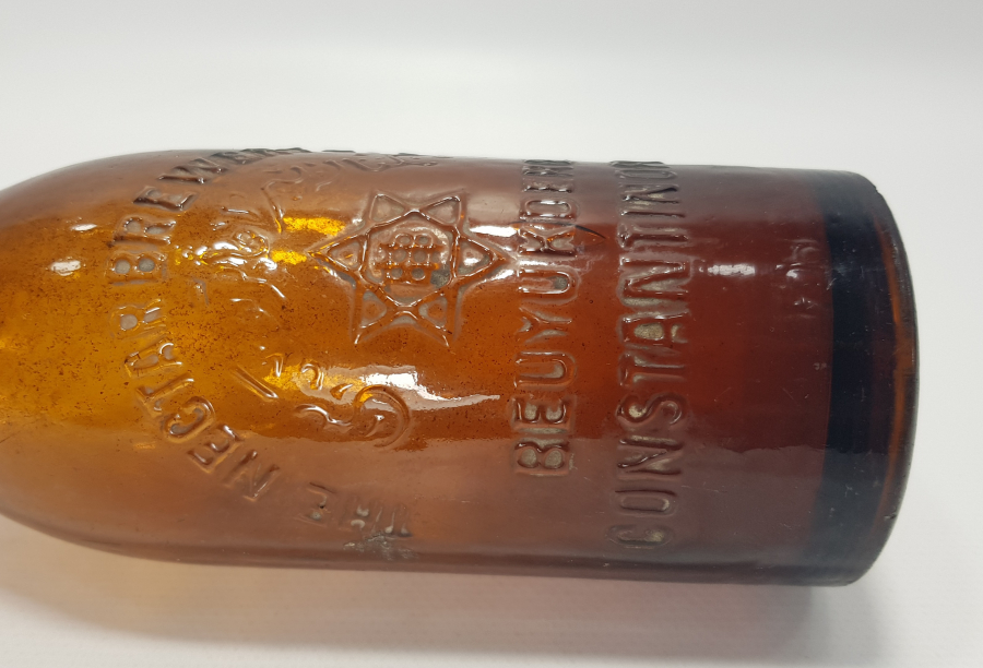 OSMANLI DÖNEMİ NEKTAR BİRA ŞİŞESİ: THE NECTAR BREWERY Co LTD BEUYUKDERE CONSTANTINOPLE