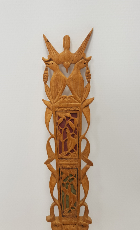 OSMANLI DÖNEMİ RUM İŞİ İZMİR YAPIMI AHŞAP KAŞIK - NADİR 