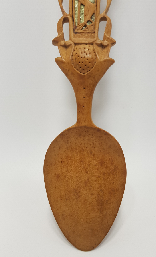 OSMANLI DÖNEMİ RUM İŞİ İZMİR YAPIMI AHŞAP KAŞIK - NADİR 