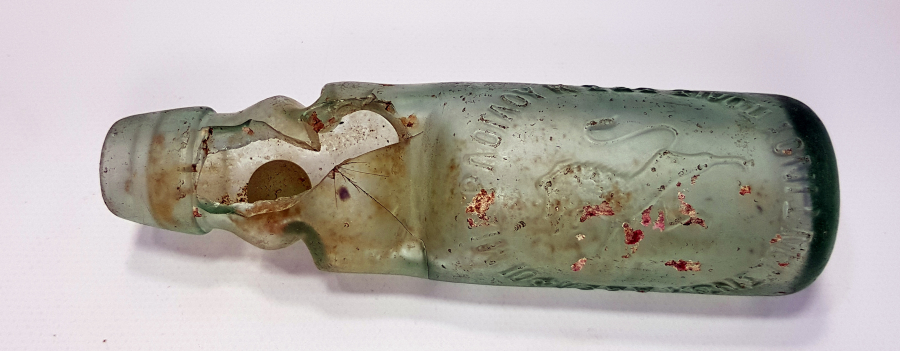 OSMANLICA VE RUMCA YAZILI MİRLİOĞLU GAZOZ ŞİŞESİ - ÇOK NADİR 