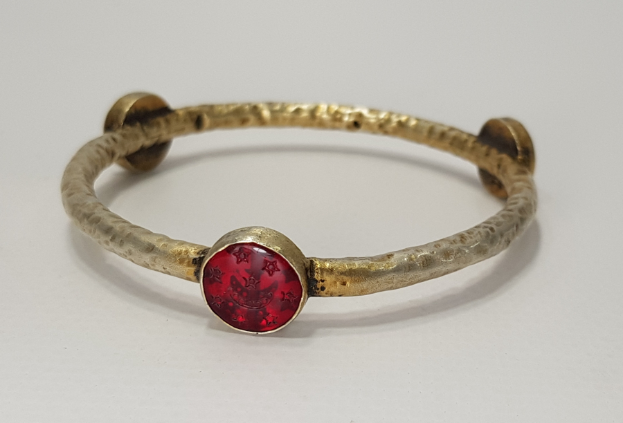 ÖZEL YAPIM AY YILDIZLI GÜMÜŞ BİLEKLİK