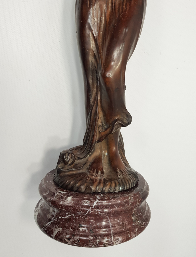 19. YÜZYIL SANATÇI İMZALI BRONZ HEYKEL