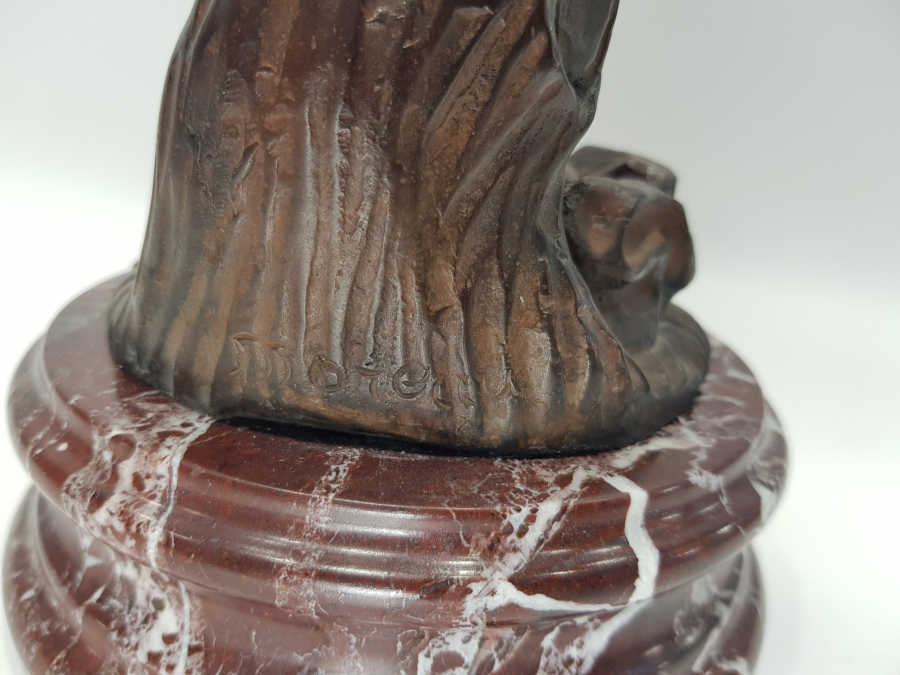 19. YÜZYIL SANATÇI İMZALI BRONZ HEYKEL