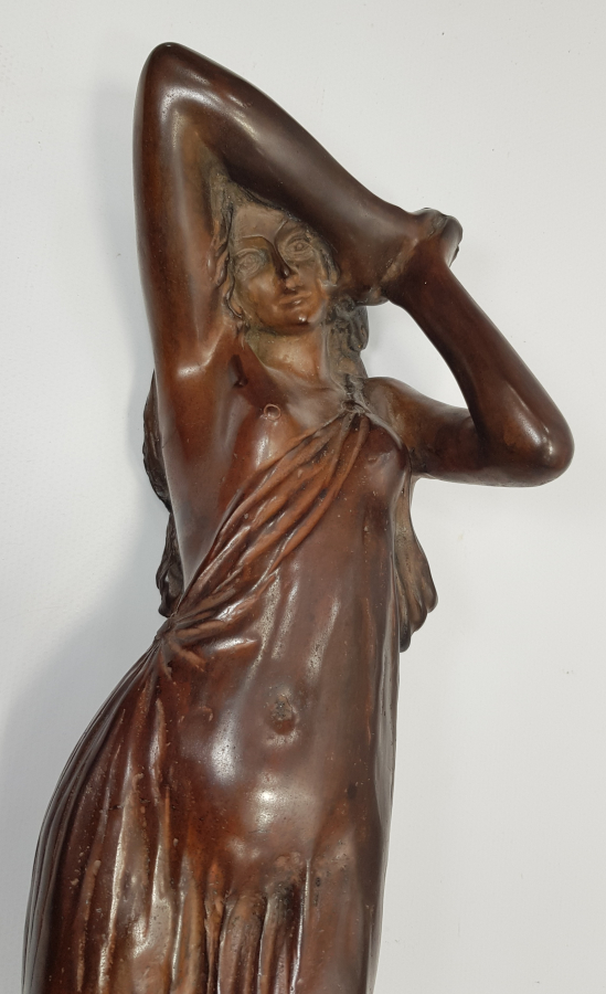 19. YÜZYIL SANATÇI İMZALI BRONZ HEYKEL