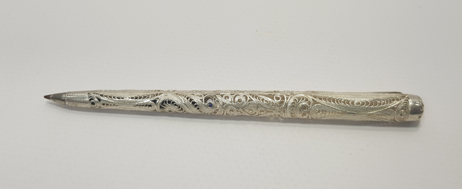 TELKARİ İŞÇİLİKLİ GÜMÜŞ KALEM