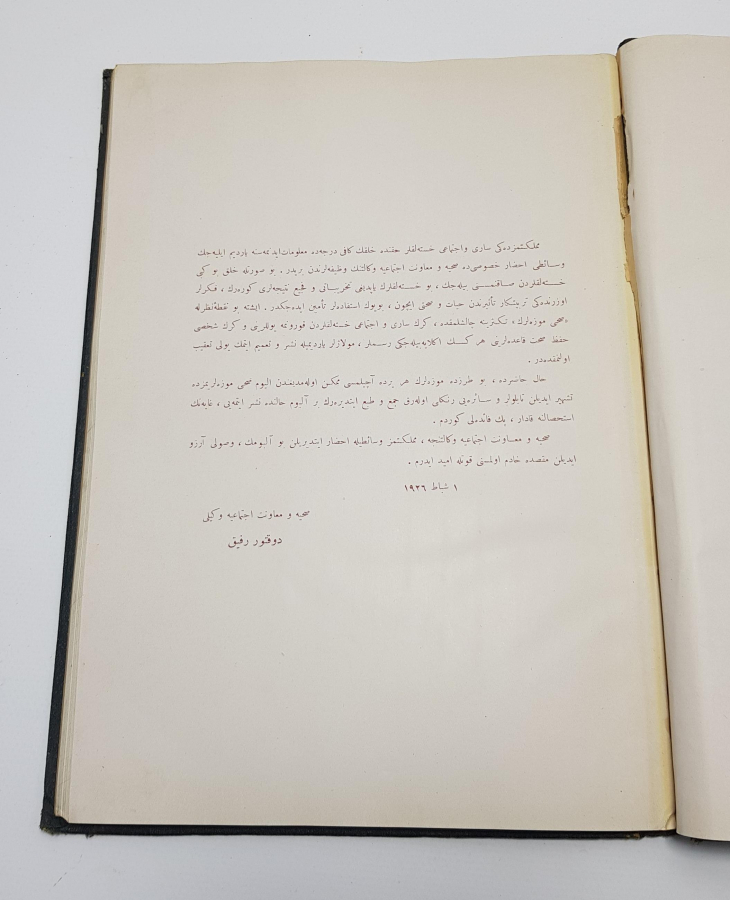 1926 YILI OSMANLICA SIHHİ MÜZE ATLASI - ÇOK NADİR 