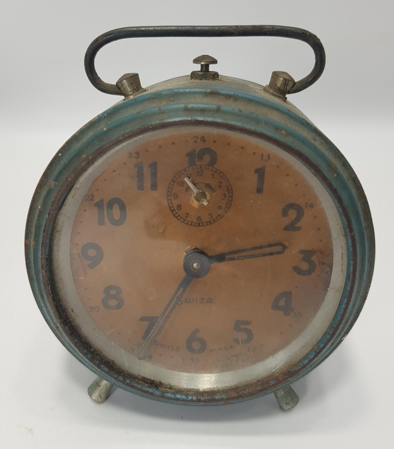 SWIZA MARKA BİR ÇİFT ANTİKA MASA SAATİ 