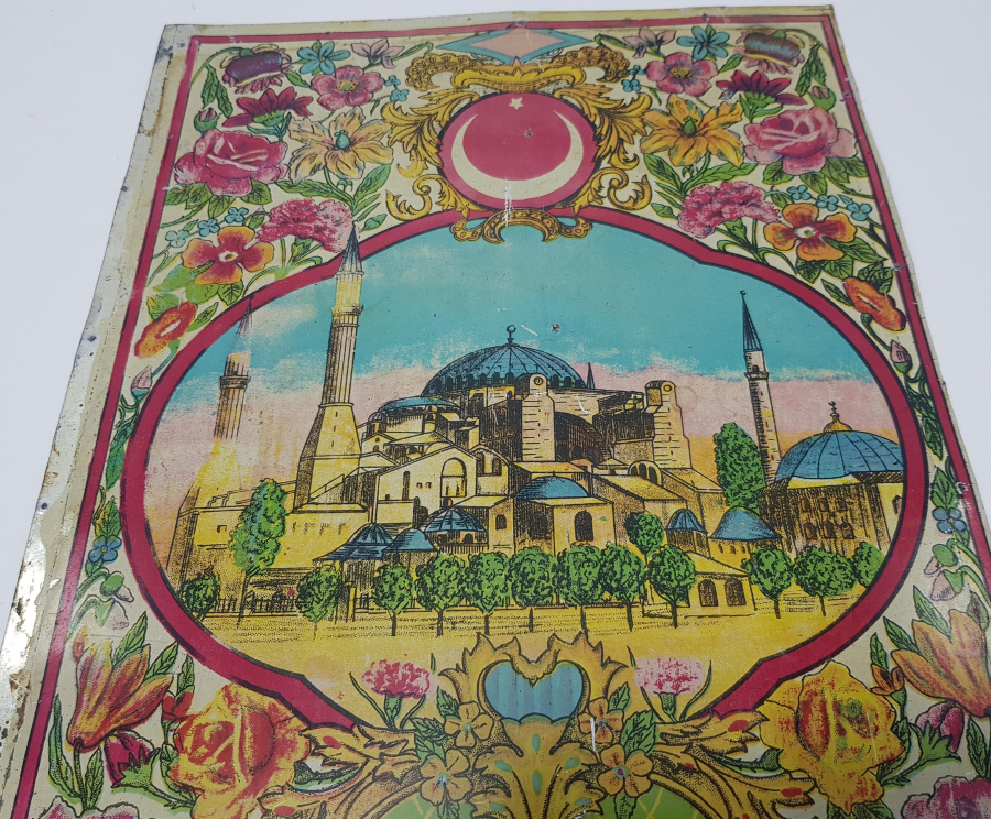 ERMENİ USTA KARNİK DERBEKYAN YAPIMI AYASOFYA CAMİİ TEMALI SANDIK ÖNÜ SÜSÜ