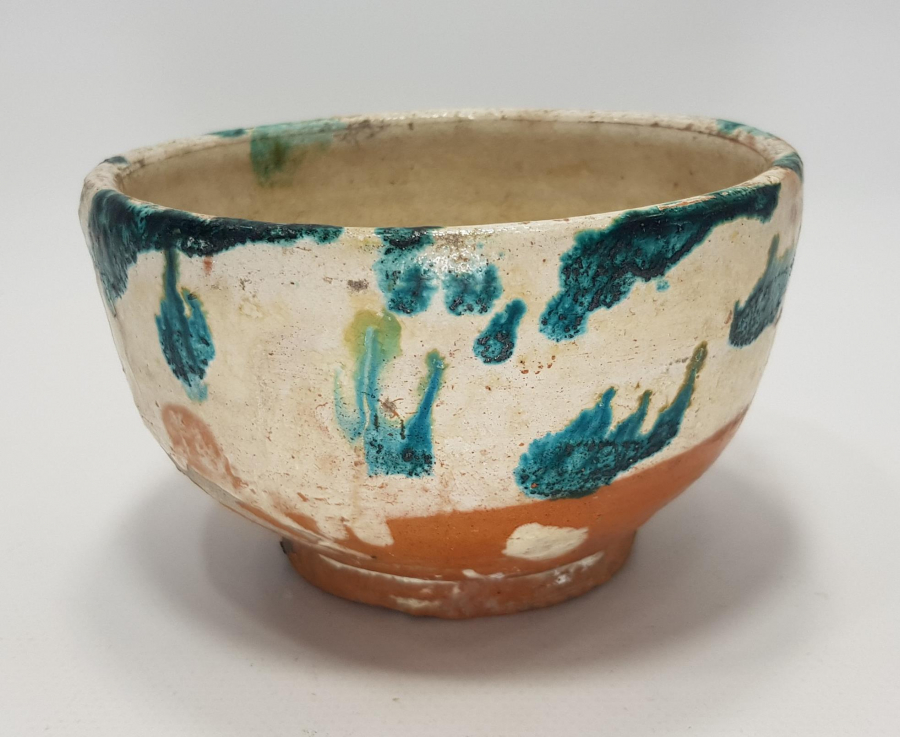 OSMANLI DÖNEMİ ÇANAKKALE İŞİ SIRLI SERAMİK KASE