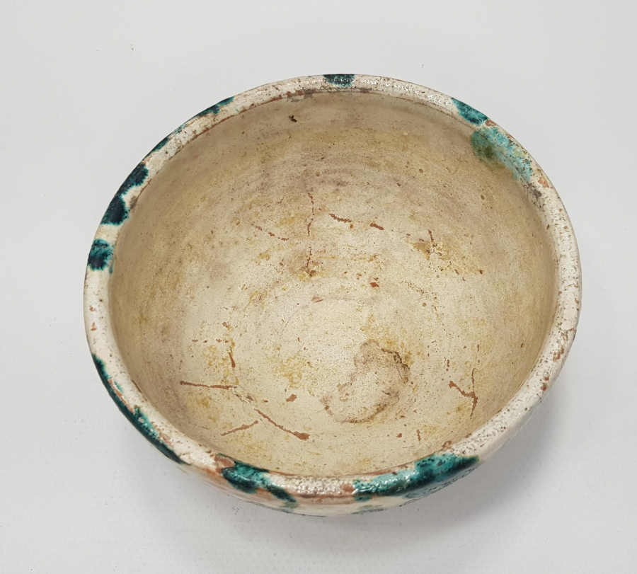 OSMANLI DÖNEMİ ÇANAKKALE İŞİ SIRLI SERAMİK KASE