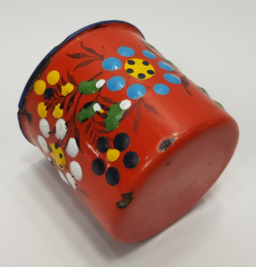 OSMANLI DÖNEMİ MİNELİ EMAYE KUPA BARDAK